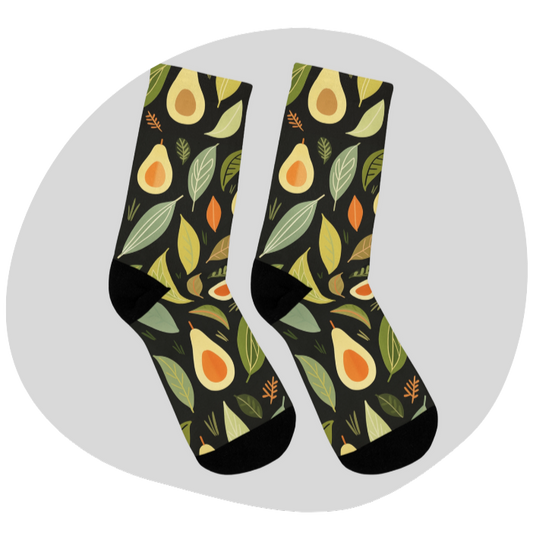 Chaussettes écolo - Motif tropical d'avocats - rose zombie