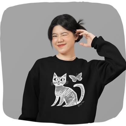 Pull en coton durable - Imprimé de chat