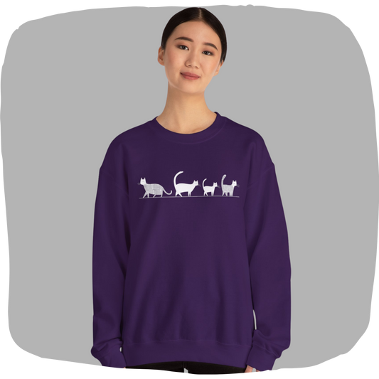 Pull en coton écolo – Chat en file indienne