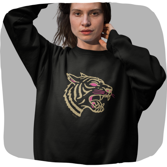 Pull en coton écolo – Tigre graphique
