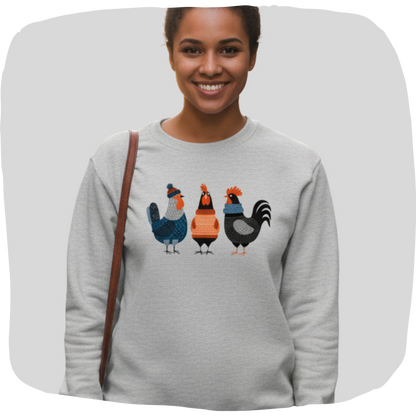 Sweatshirt en coton bio - 3 coqs frileux