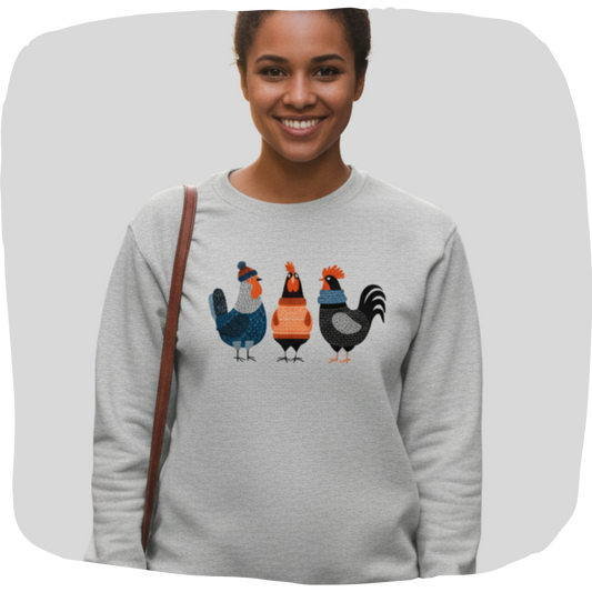 Sweatshirt en coton bio - 3 coqs frileux