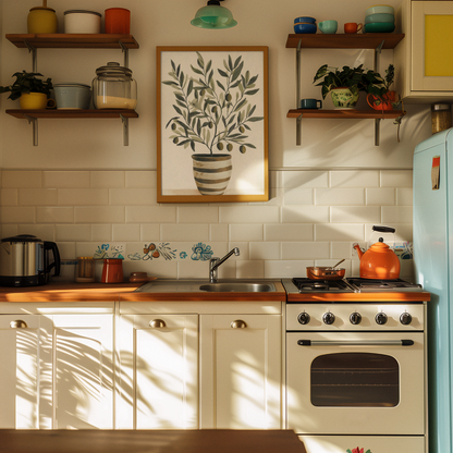 Cartel impreso de un olivo.