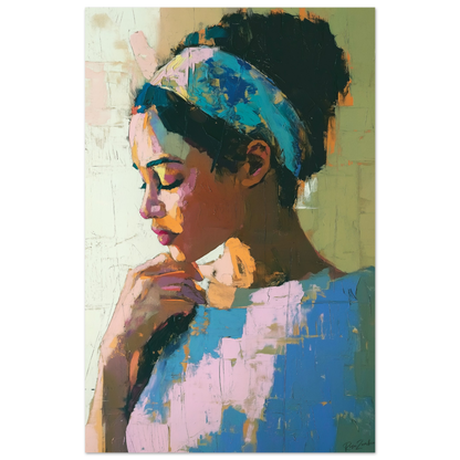 Ecofriendly painting style poster creole woman 