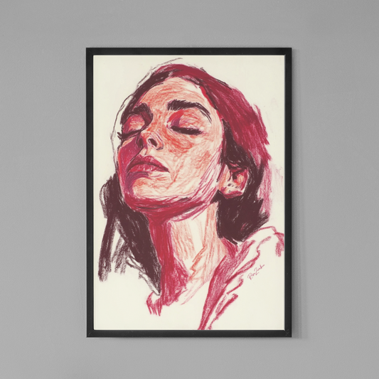 Ecofriendly paper sketch style-poster of woman