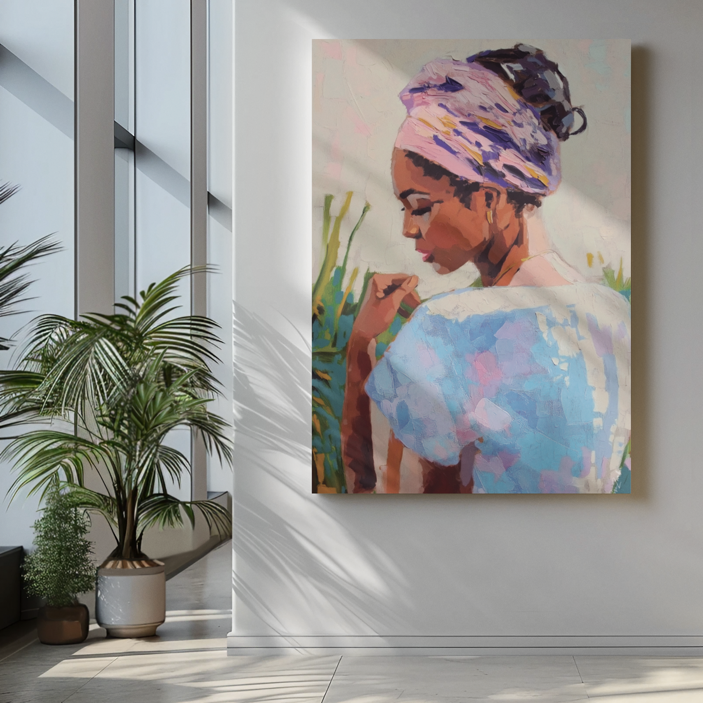 Cartel impreso al estilo de un cuadro de una mujer criolla.