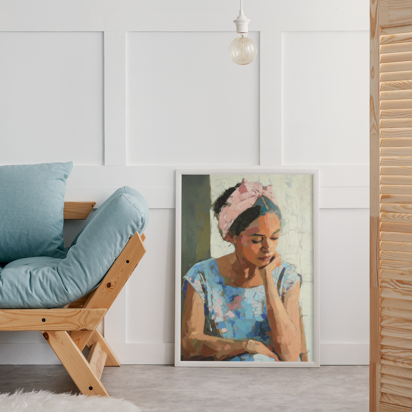 Cartel impreso al estilo de un cuadro de una mujer criolla.