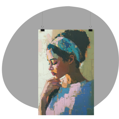 Ecofriendly painting style poster creole woman 