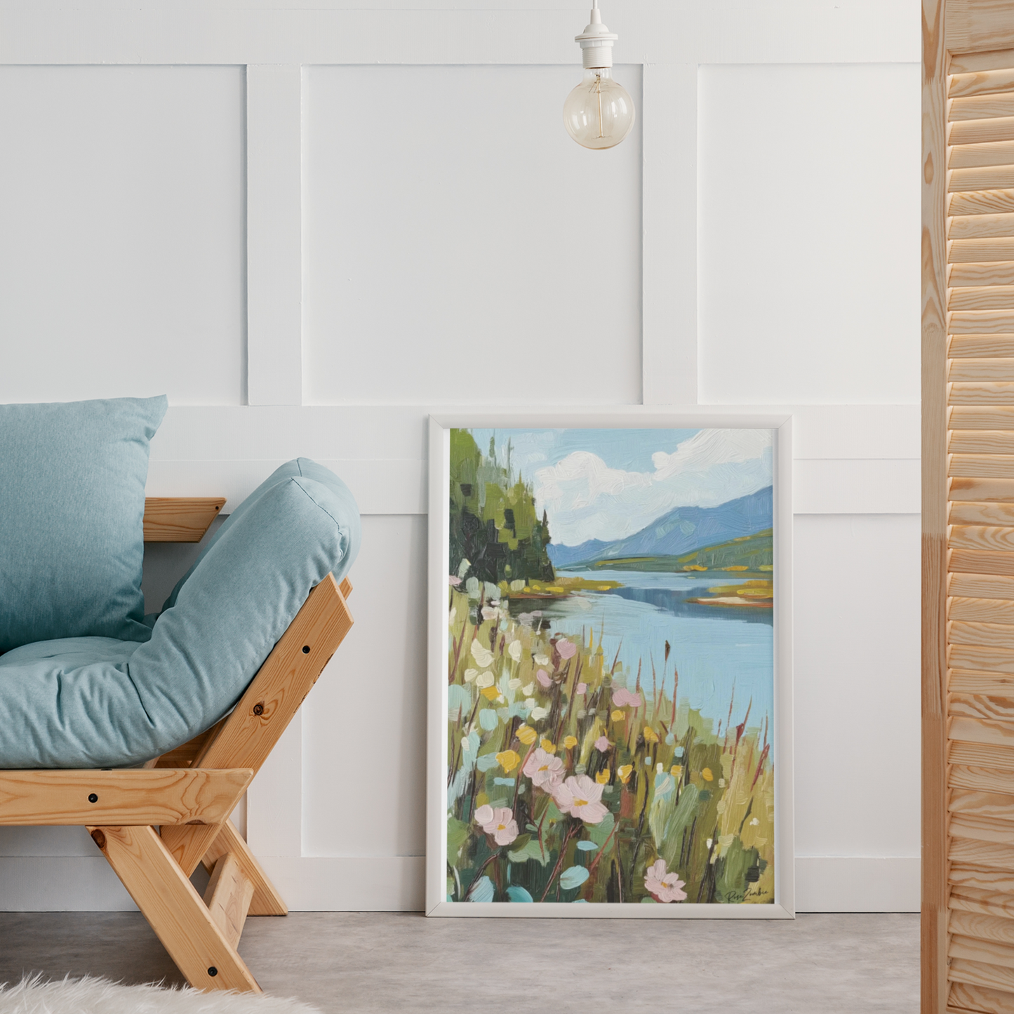 Póster impreso ecológico - Paisaje bucólico