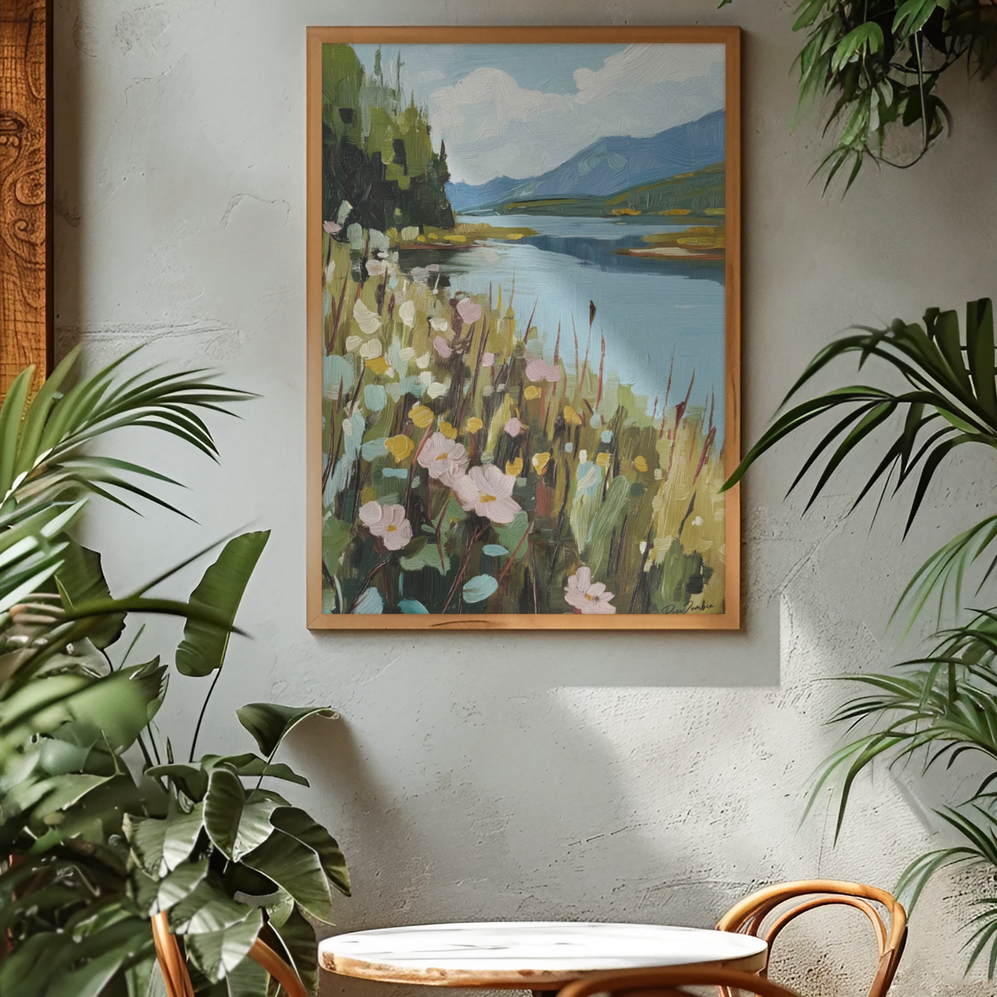 Póster impreso ecológico - Paisaje bucólico