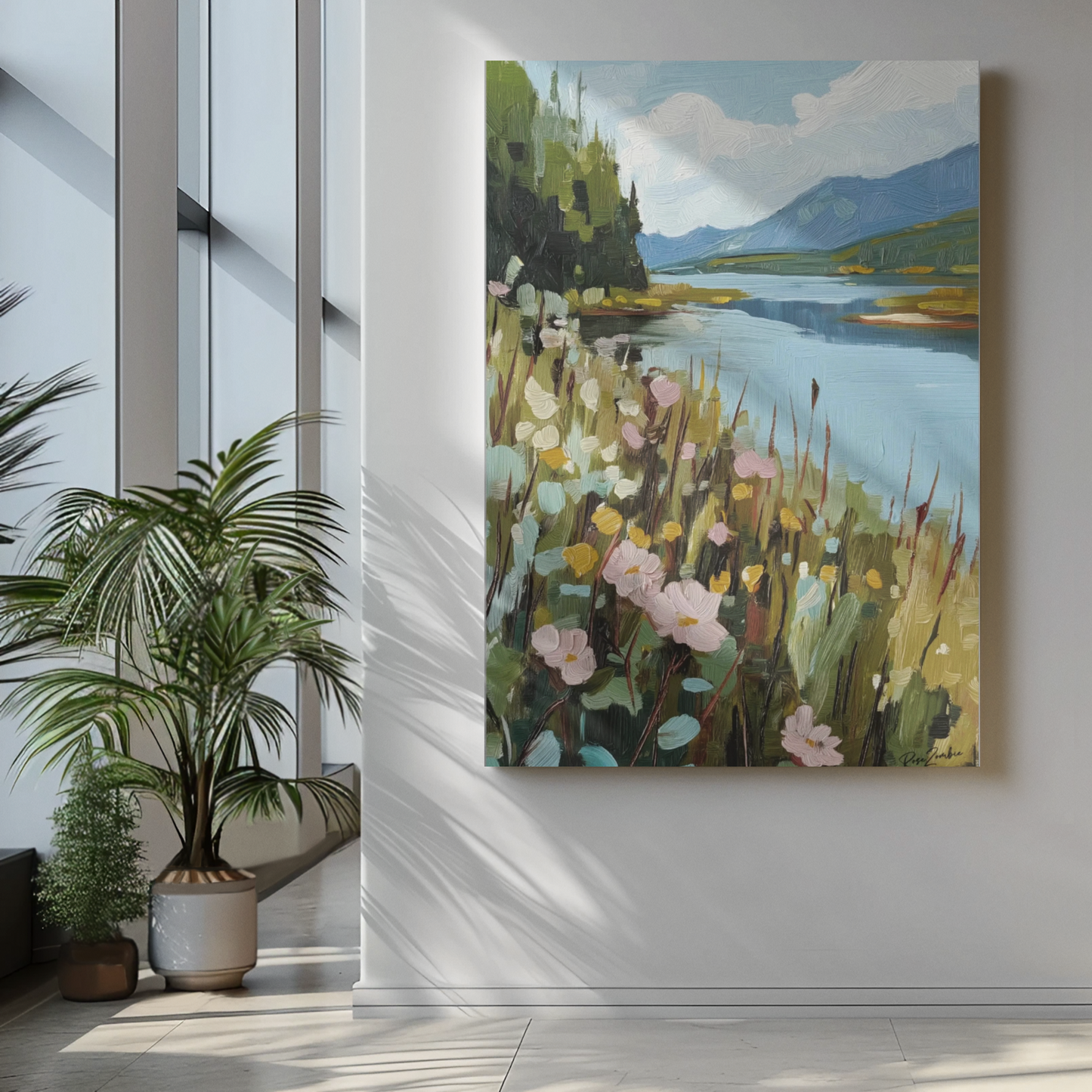 Póster impreso ecológico - Paisaje bucólico