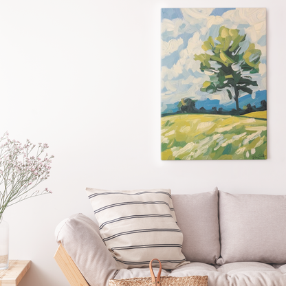 Póster impreso ecológico - Paisaje bucólico