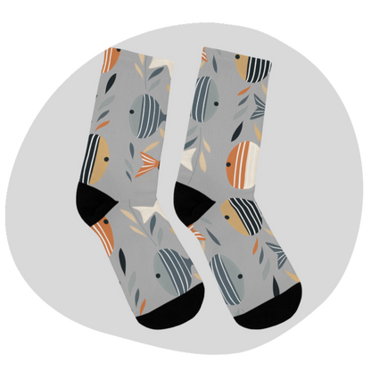Chaussettes écolo - Motif de poissons tropicaux - rose zombie