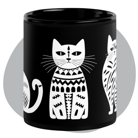 Tasse en céramique Kobe B - Motif de chats - rose zombie