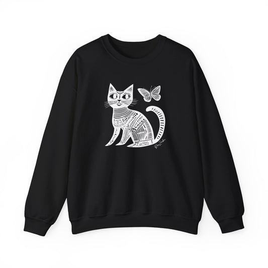 Pull en coton écolo - Imprimé de chat