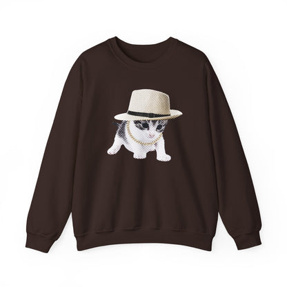 Pull en coton éthique - Chaton gangster