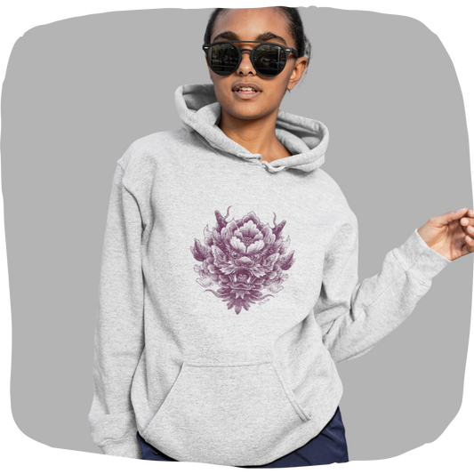 Sweat à capuche en coton durable - Motif artistique unique