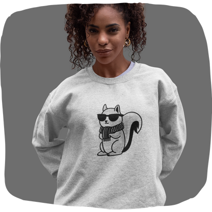 Pull en coton bio – Épaisseur moyenne – Écureuil frileux