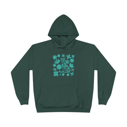 Sweat à capuche - Motif géométrique de chat - rose zombie