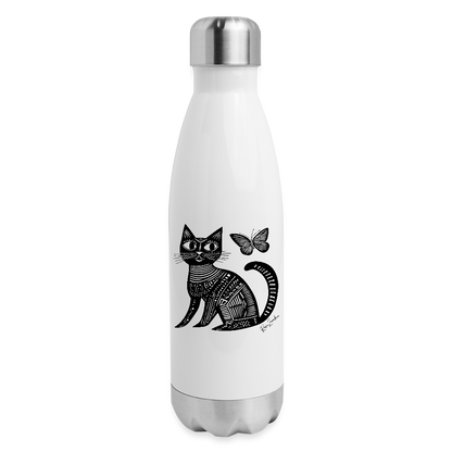 Insulated Stainless Steel Water Bottle - white