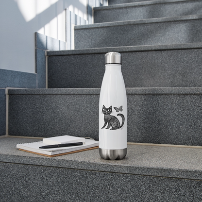 Insulated Stainless Steel Water Bottle - white