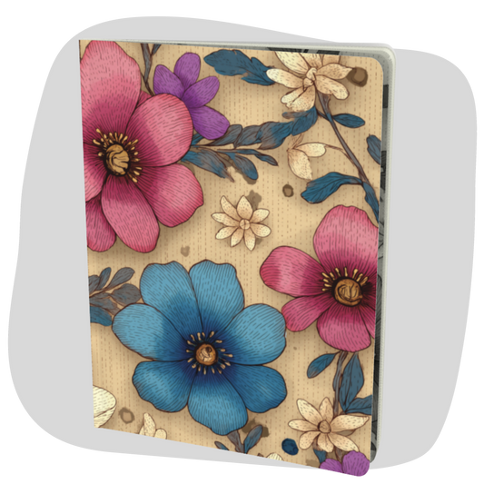 Carnet écoresponsable – Grand – Design floral coloré