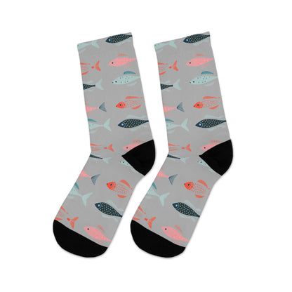 Chaussettes écolo - Motif de poissons tropicaux - rose zombie