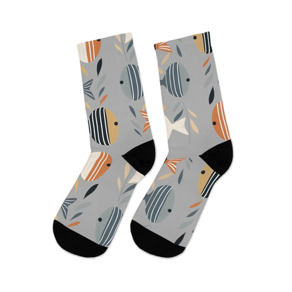 Chaussettes écolo - Motif de poissons tropicaux - rose zombie