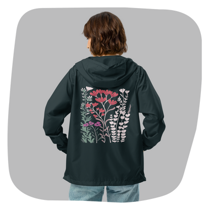 Coupe-vent léger Halo - Motif floral - rose zombie