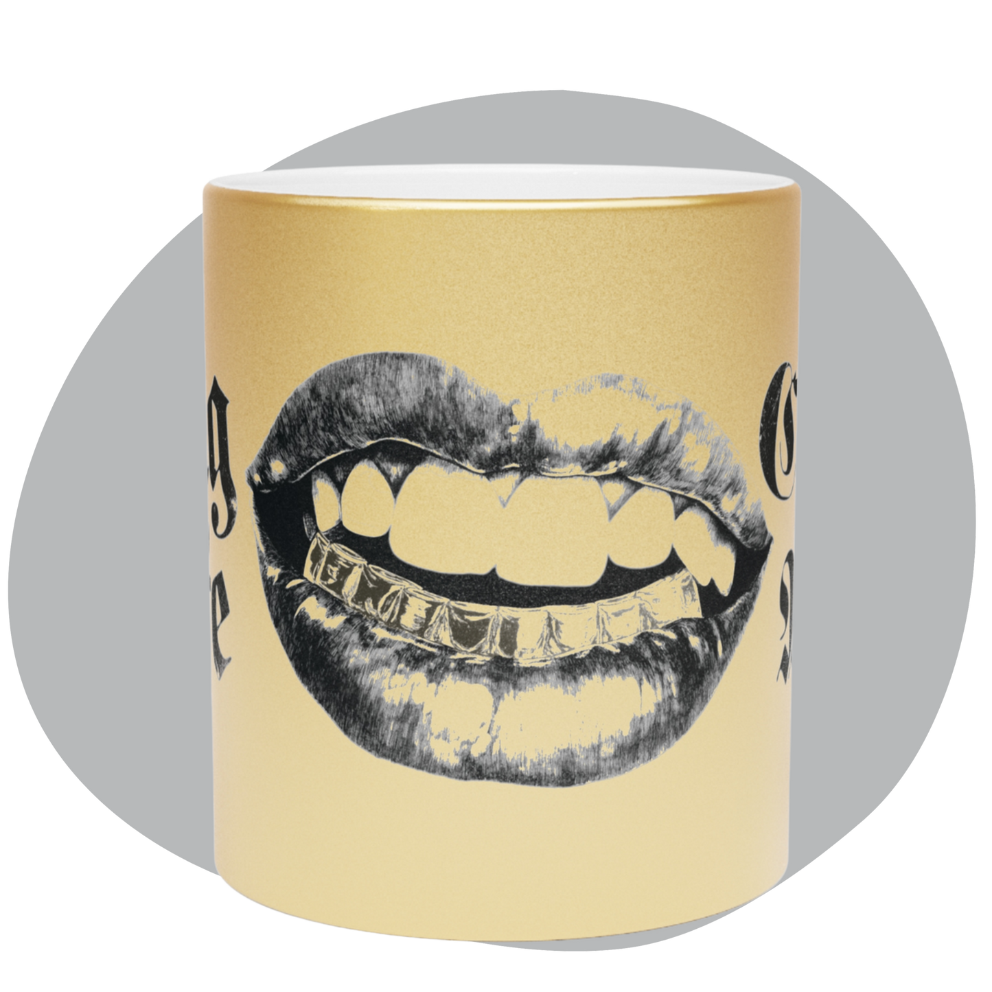 Tasse en céramique Mug Life - Finition métallique glamour - rose zombie