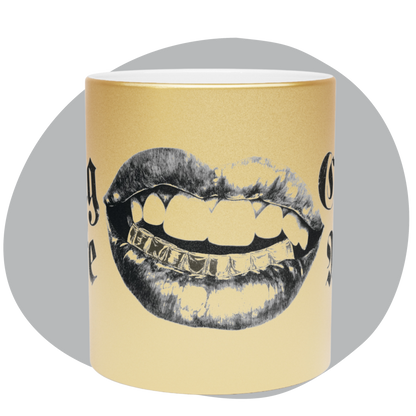 Tasse en céramique Mug Life - Finition métallique glamour - rose zombie