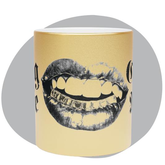 Tasse en céramique Mug Life - Finition métallique glamour - rose zombie
