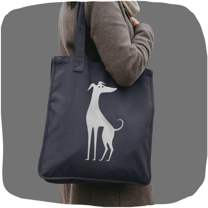 Sac tote de chanvre et coton durable - Imprimé de chien minimaliste