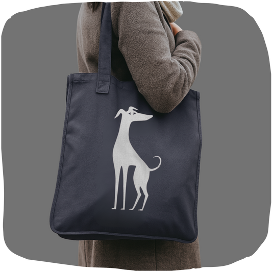 Sac tote de chanvre et coton durable - Imprimé de chien minimaliste