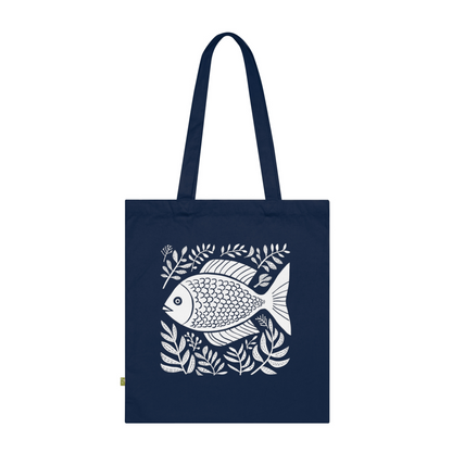 Sac tote en coton 100% bio - Motif marin
