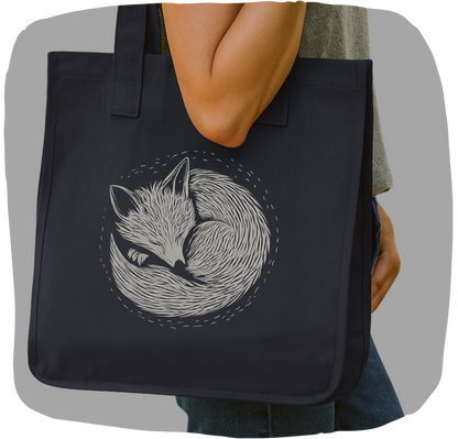 Sac de chanvre écoresponsable - Motif de renard