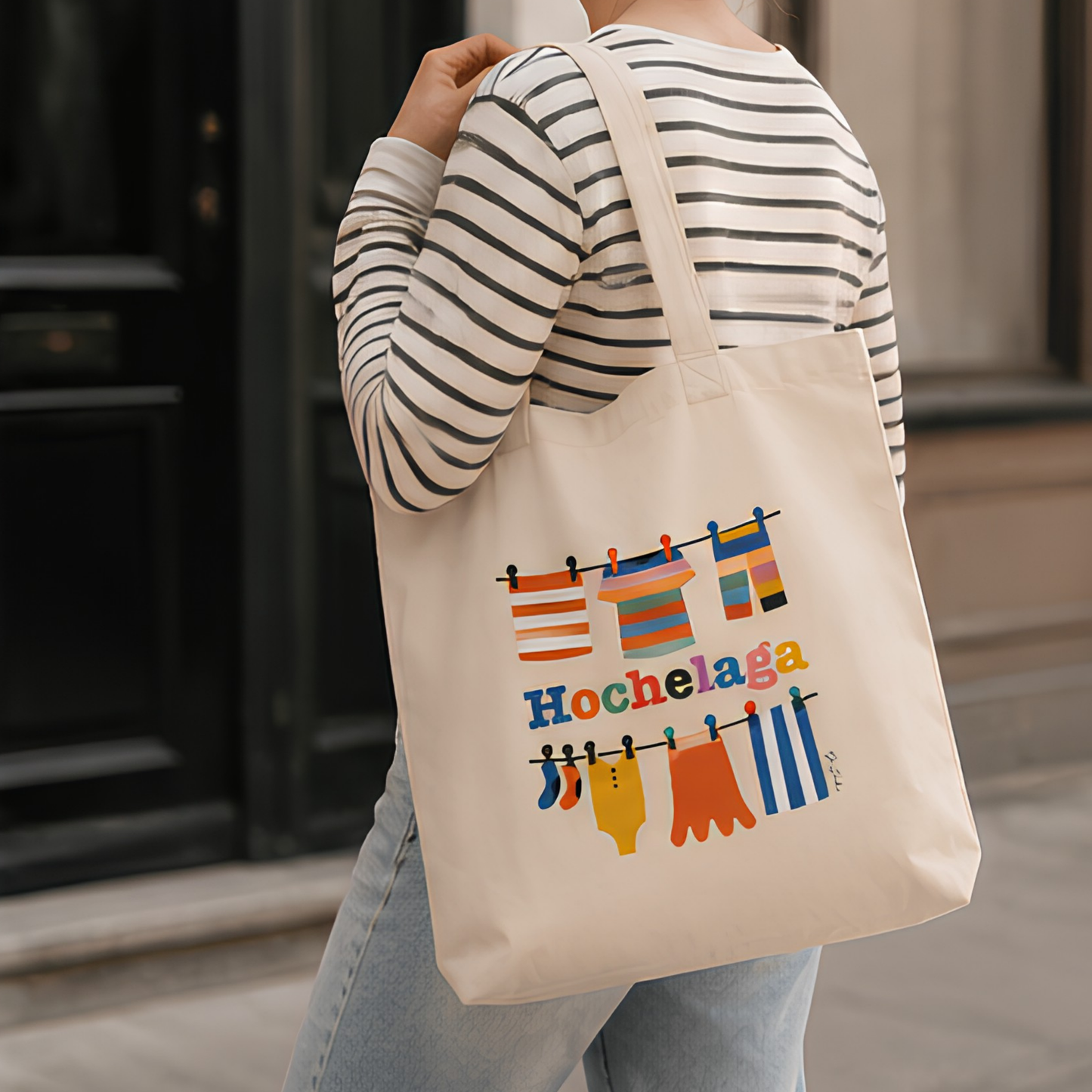 Sac tote coton bio — Corde à linge, Hochelaga Montréal