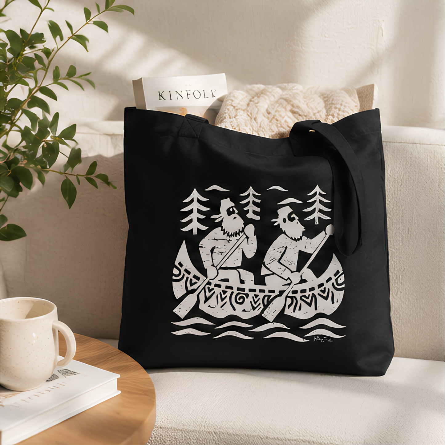 Sac tote en coton bio  — Pêcheurs en Canot