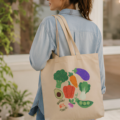 Beige Organic Cotton Tote Bag – Montréal Public Market