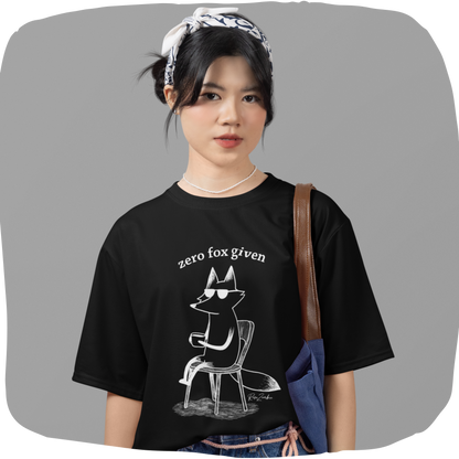 T-shirt oversized en coton bio – Imprimé Zero Fox Given