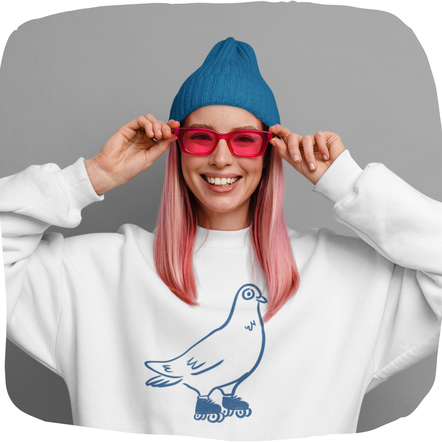 Pull en coton bio – Épaisseur moyenne – Pigeon à roulettes