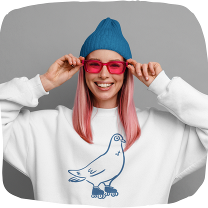 Pull en coton bio – Épaisseur moyenne – Pigeon à roulettes