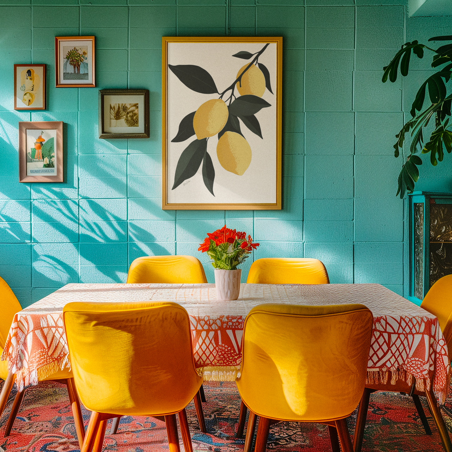 Póster con estampado de limonero - Póster botánico en papel ecológico FSC