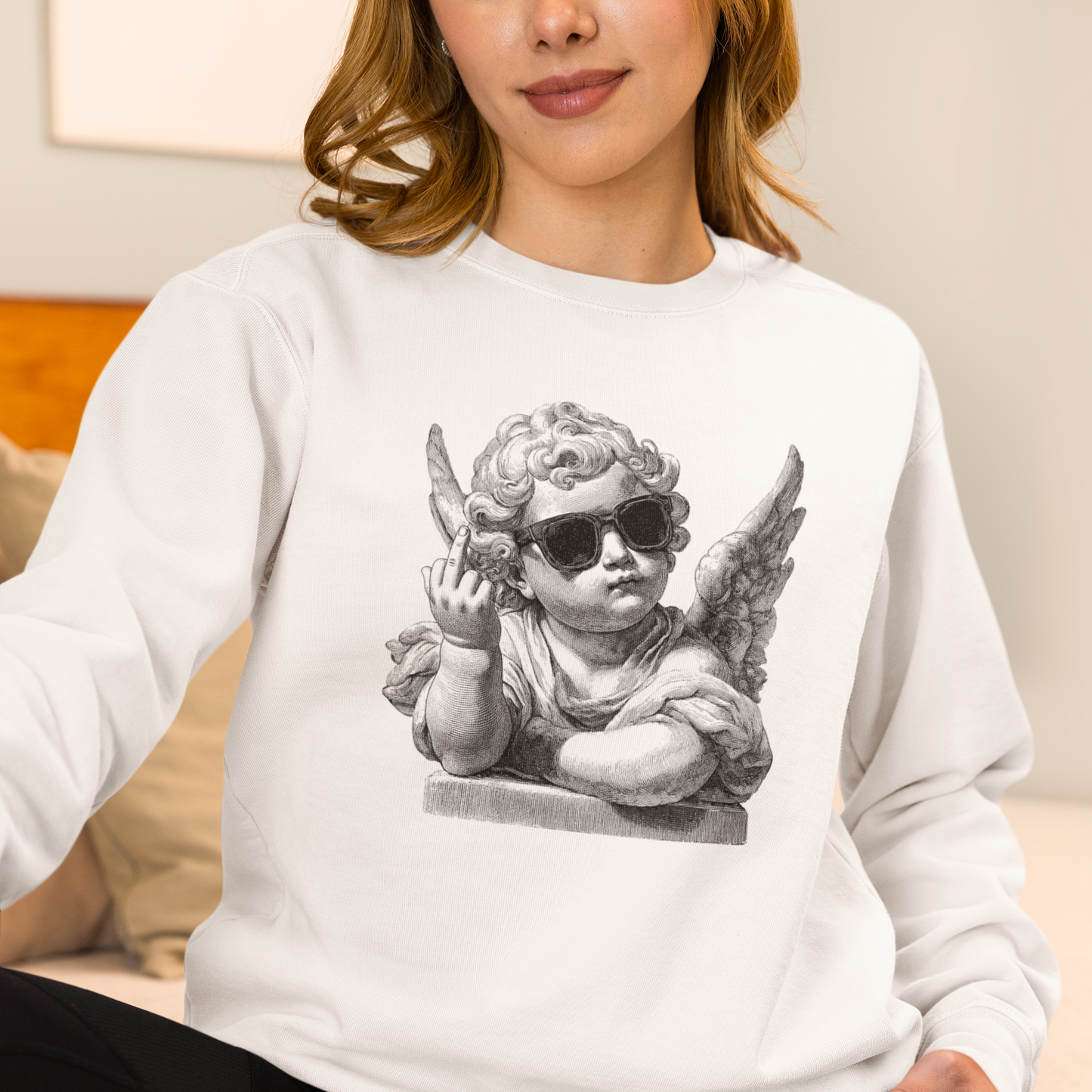 Pull en coton bio – Épaisseur moyenne – Ange rebelle