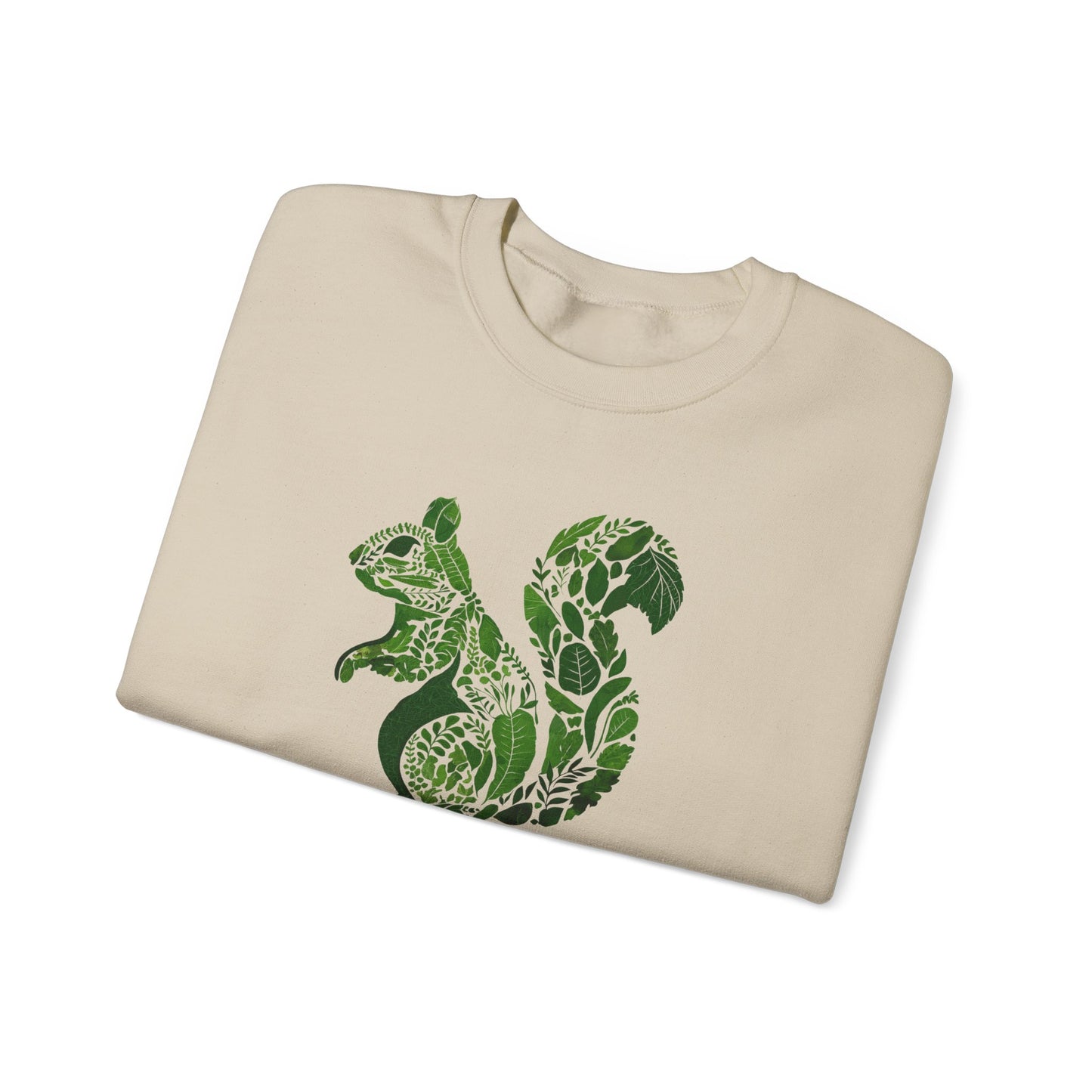 Pull en coton durable – Feuilles vertes en forme d'écureuil