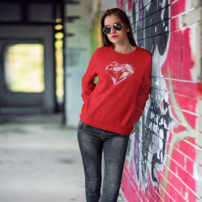 Durable cotton sweater – Diamond print