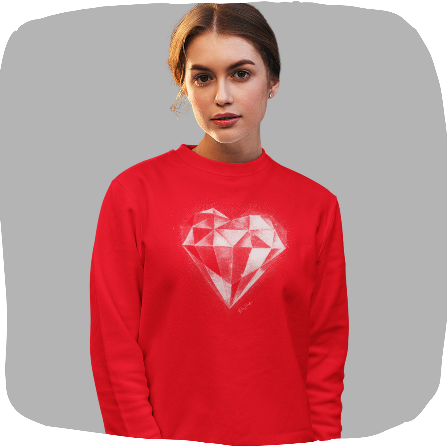 Durable cotton sweater – Diamond print