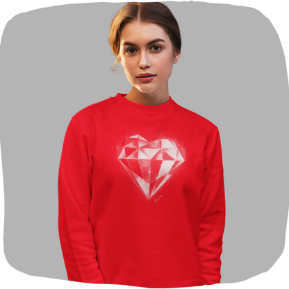 Durable cotton sweater – Diamond print