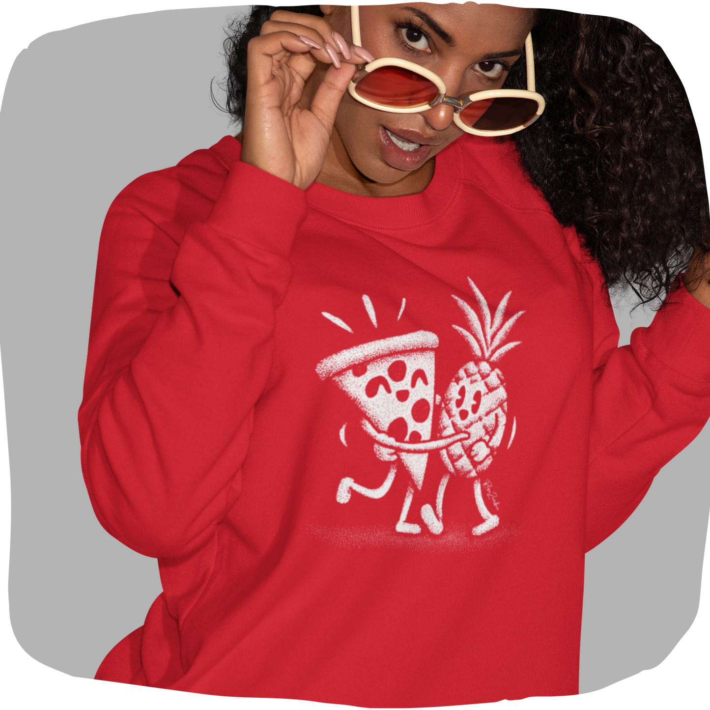 Pull en coton écolo – Pizza et ananas