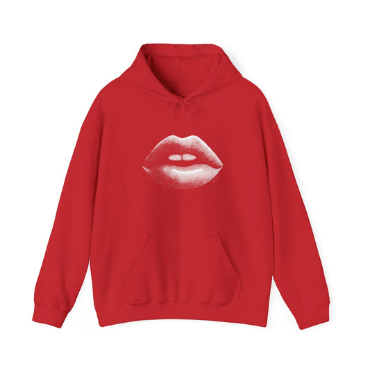 Sweat à capuche en coton durable – Design lèvres graphiques